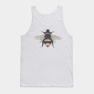 Bee, the gardener's friend. Buzzing! On bright green. Tank Top